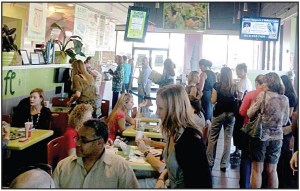 The Green Market Cafe, located at 3150 Tampa Road in Oldsmar, enjoys a busy lunchtime crowd. Photo courtesy of ANDREW KOUMI